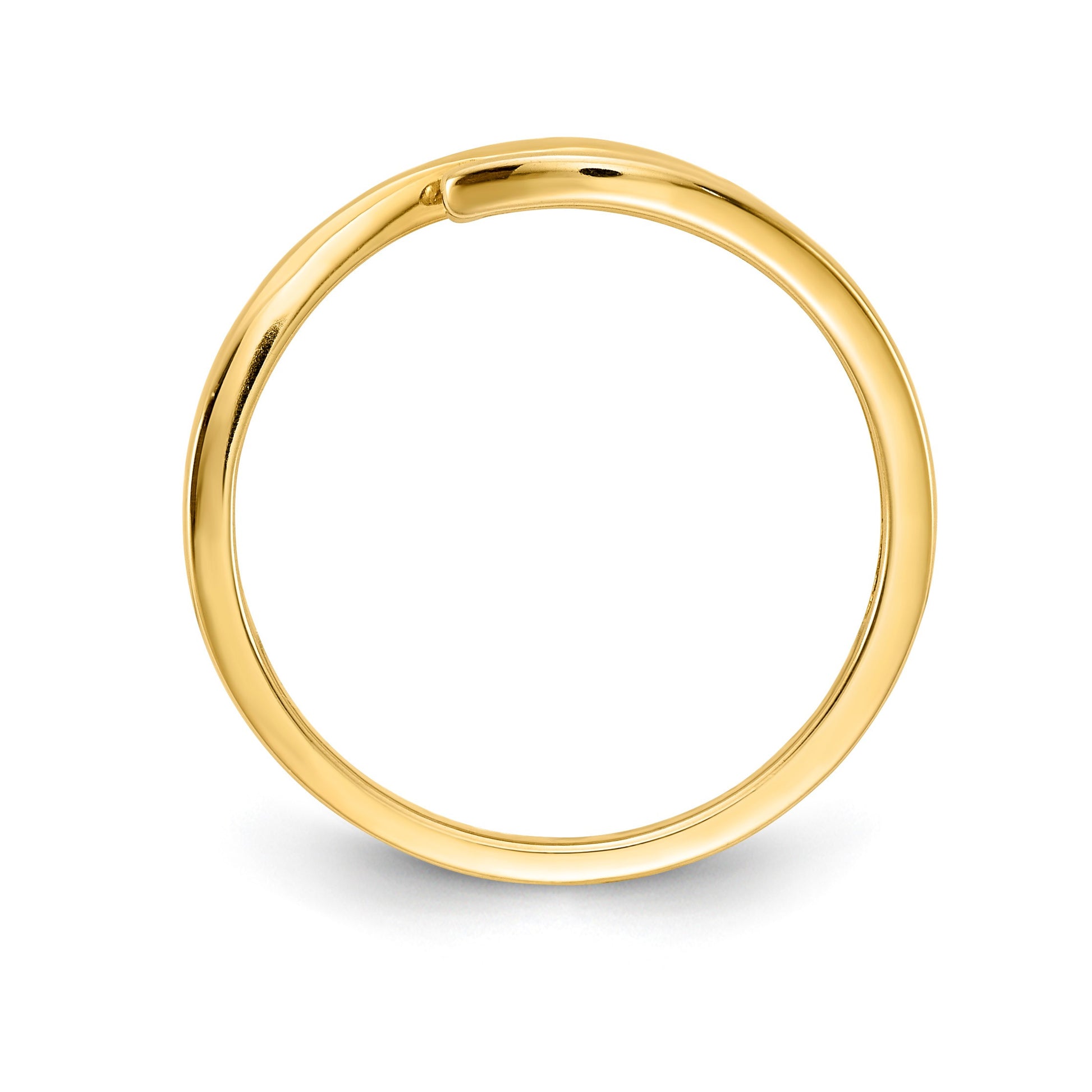 14k Ruby and Diamond 3-stone Bypass Ring