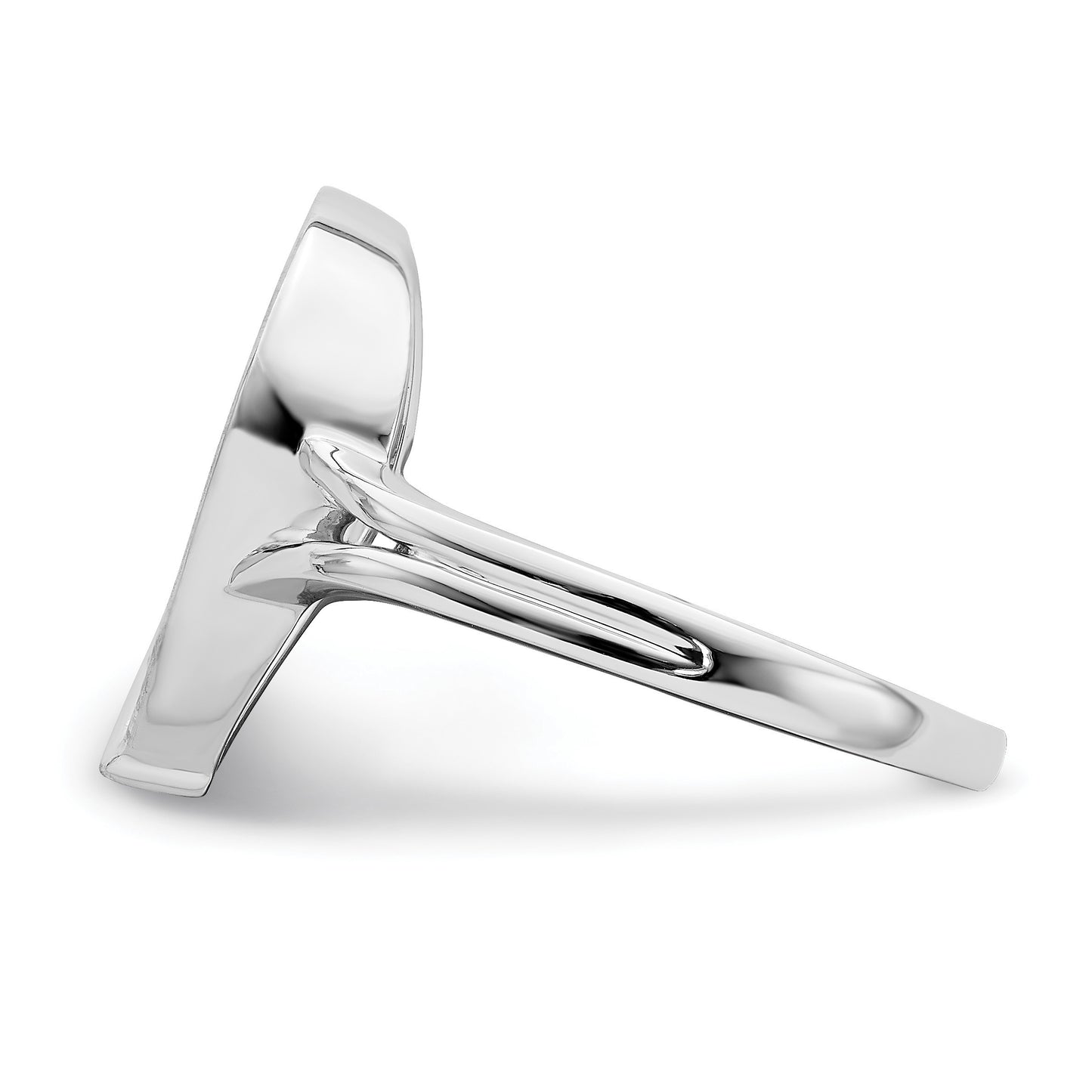 14k White Gold Polished 1/8 carat Diamond Teardrop Ring
