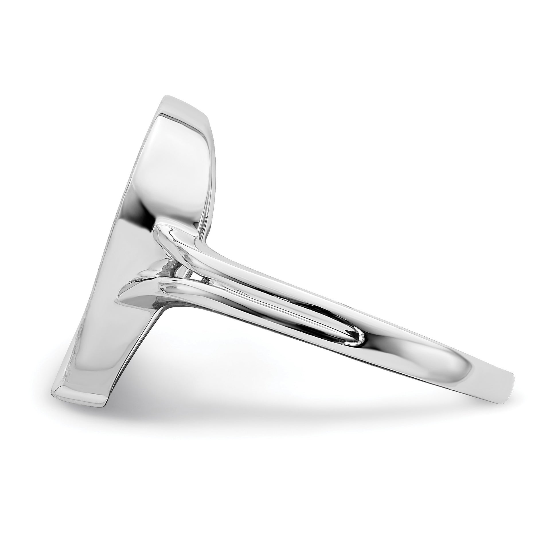 14k White Gold Polished 1/8 carat Diamond Teardrop Ring