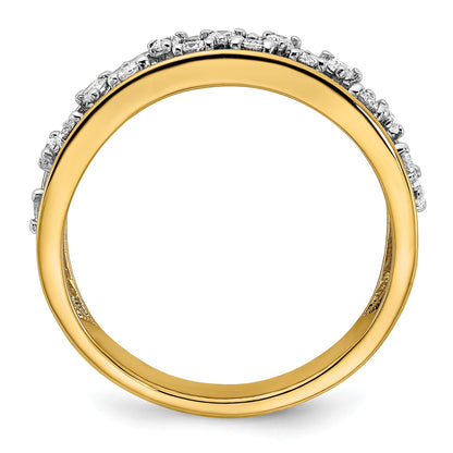14k Polished 1/3 carat Diamond Band