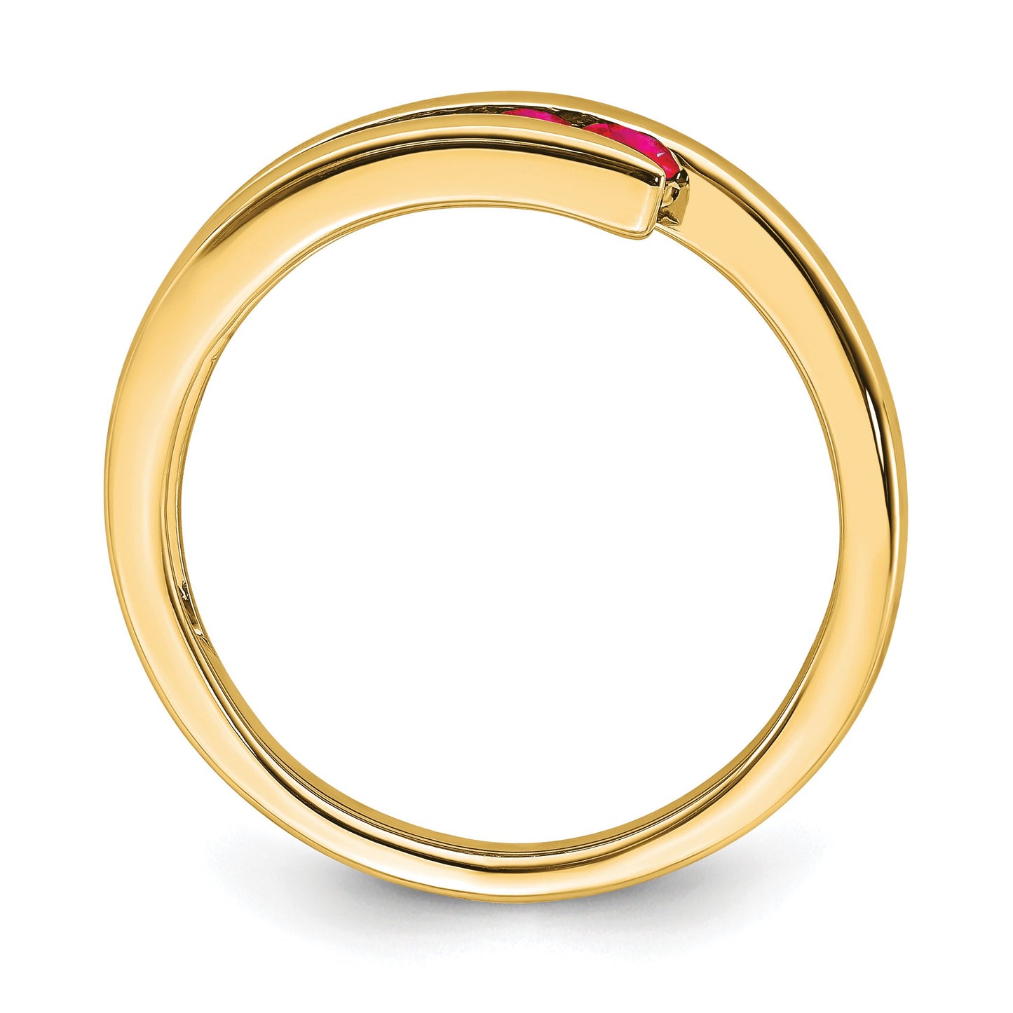 14k Graduated Round Ruby 4-stone Ring