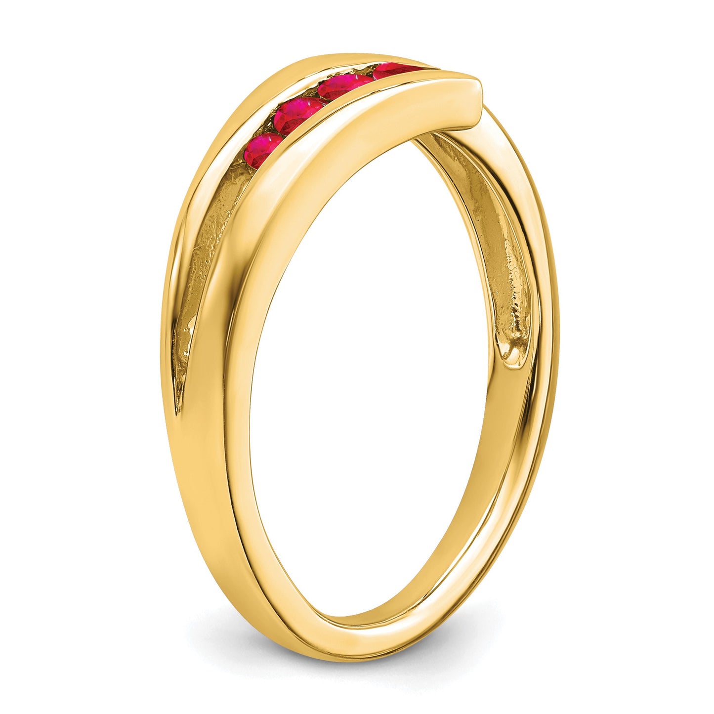 14k Graduated Round Ruby 4-stone Ring