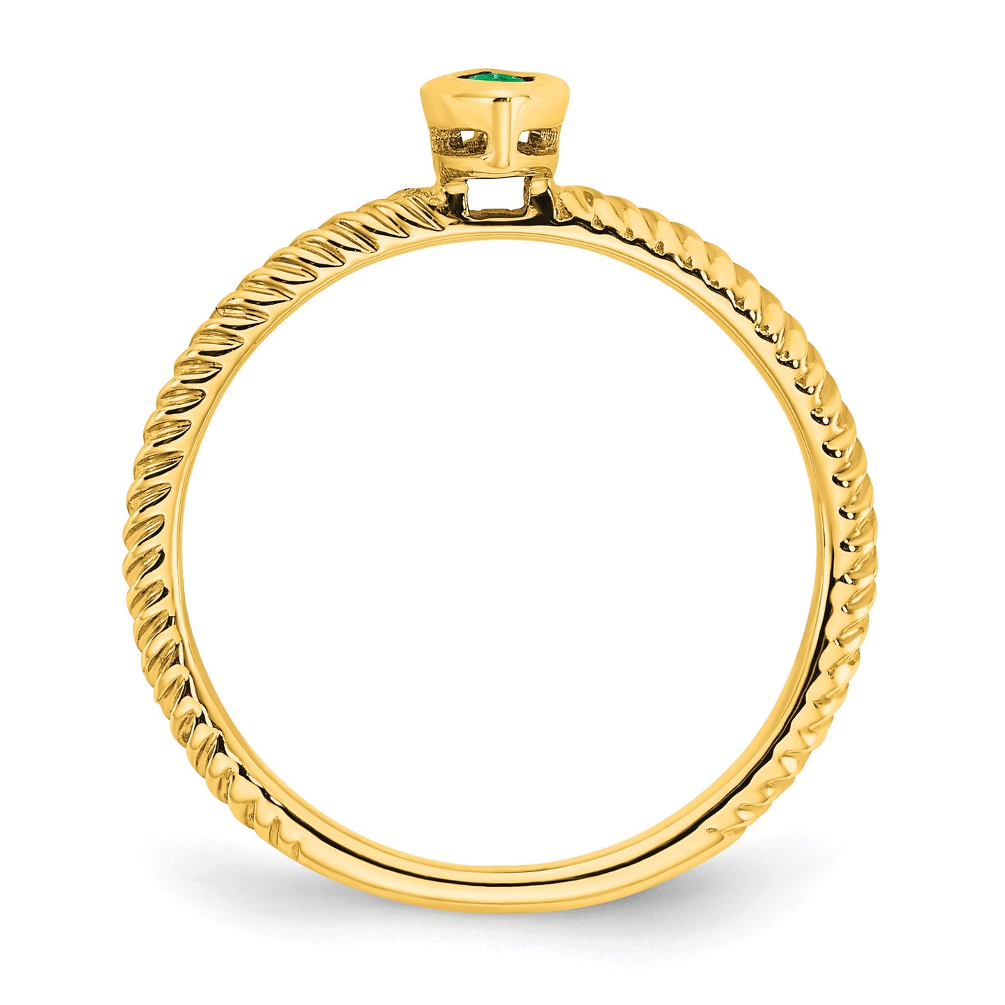 14k 5x2.5mm Marquise Bezel Emerald Ring
