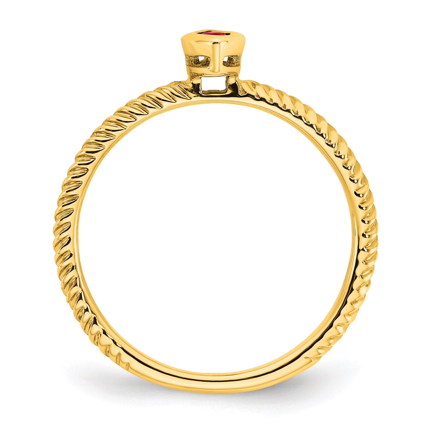 14k 5x.25mm Marquise Bezel Ruby Ring