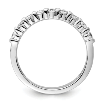 14K White Gold Polished 3/4 carat Diamond Double Band Fashion Ring