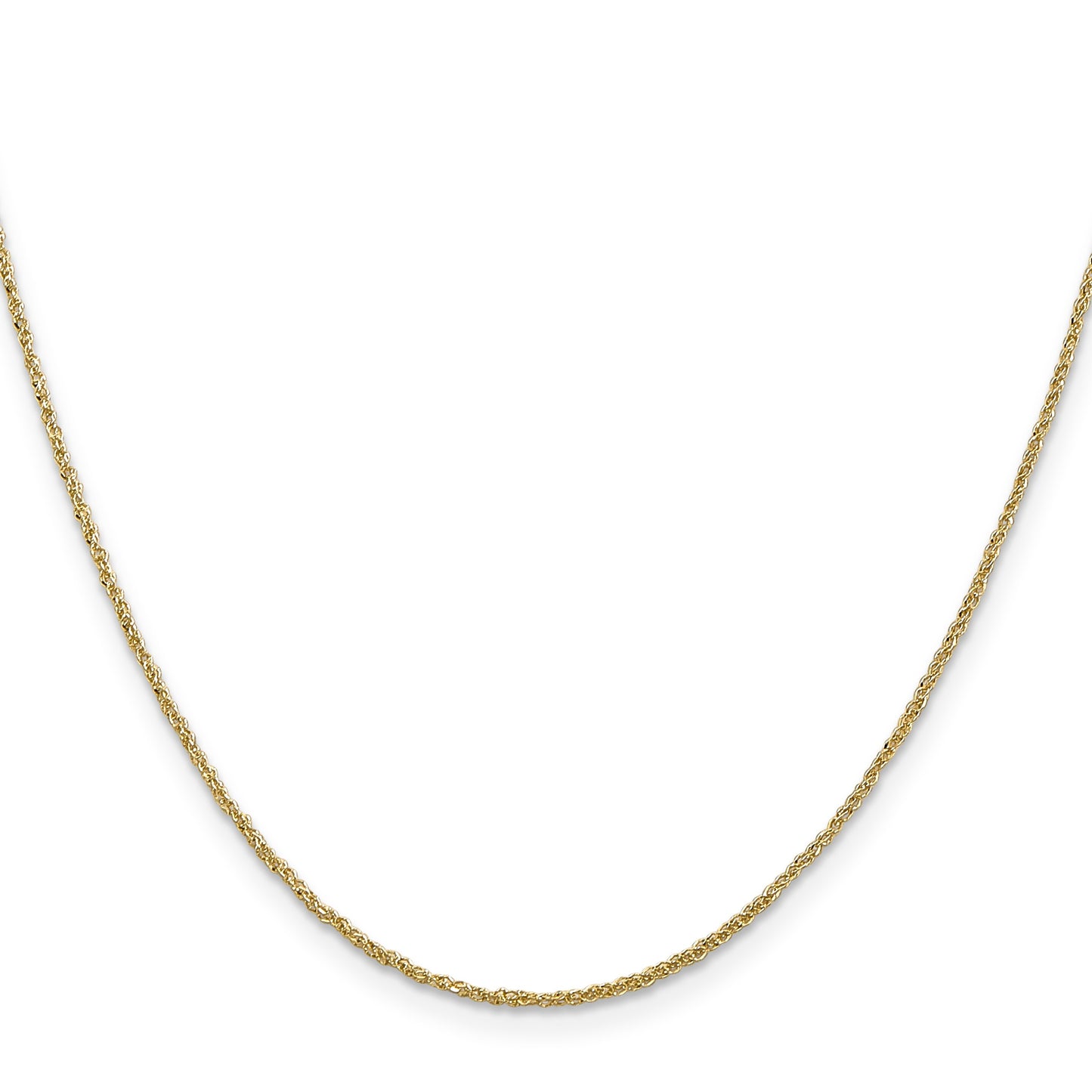 14K 14 inch 1.1mm Ropa with Spring Ring Clasp Chain