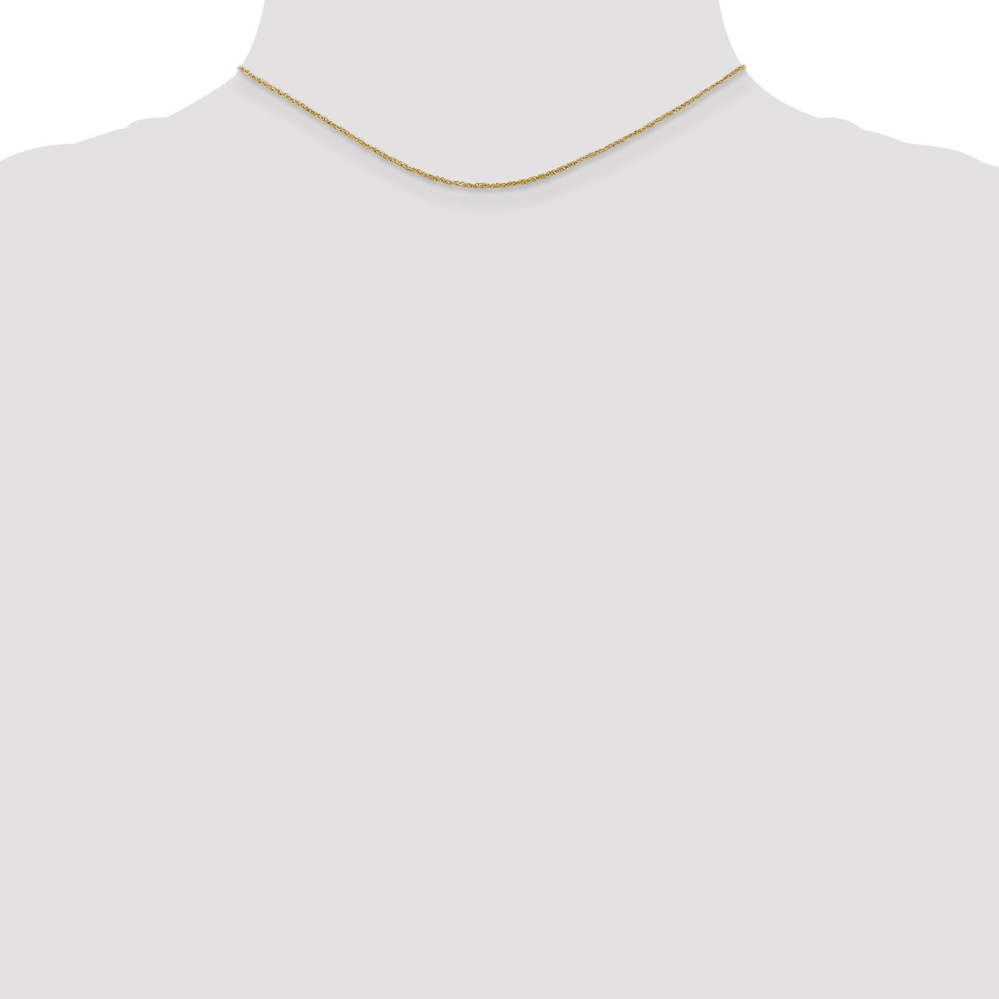 14K 14 inch 1.1mm Ropa with Spring Ring Clasp Chain