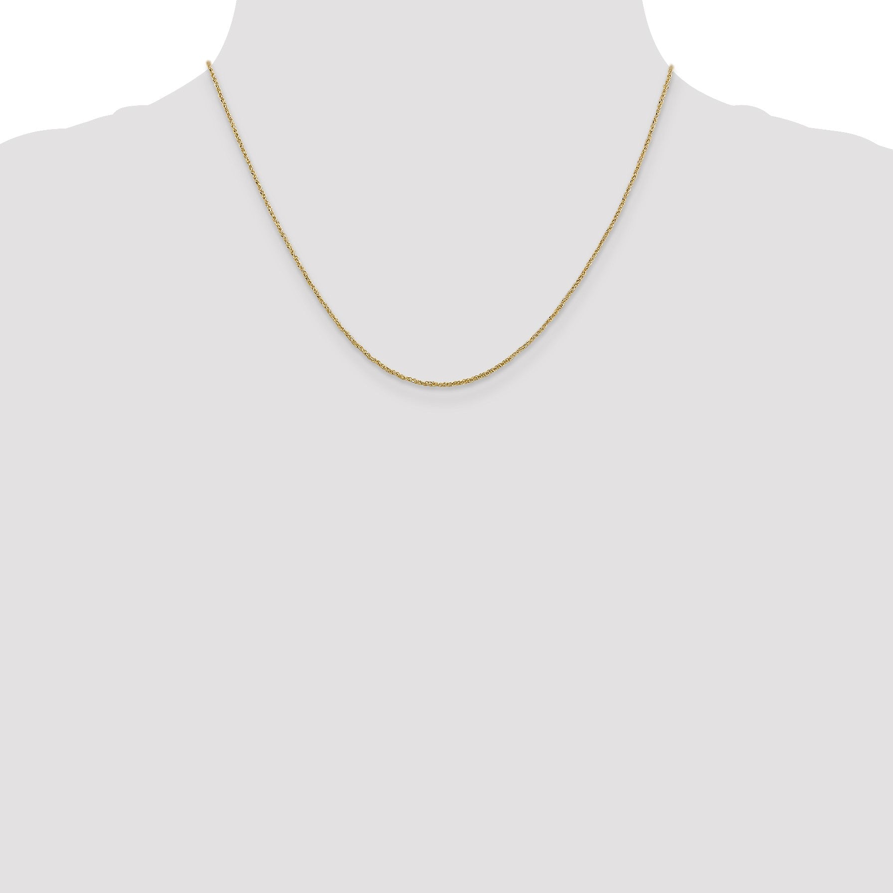 14K 18 inch 1.1mm Ropa with Spring Ring Clasp Chain