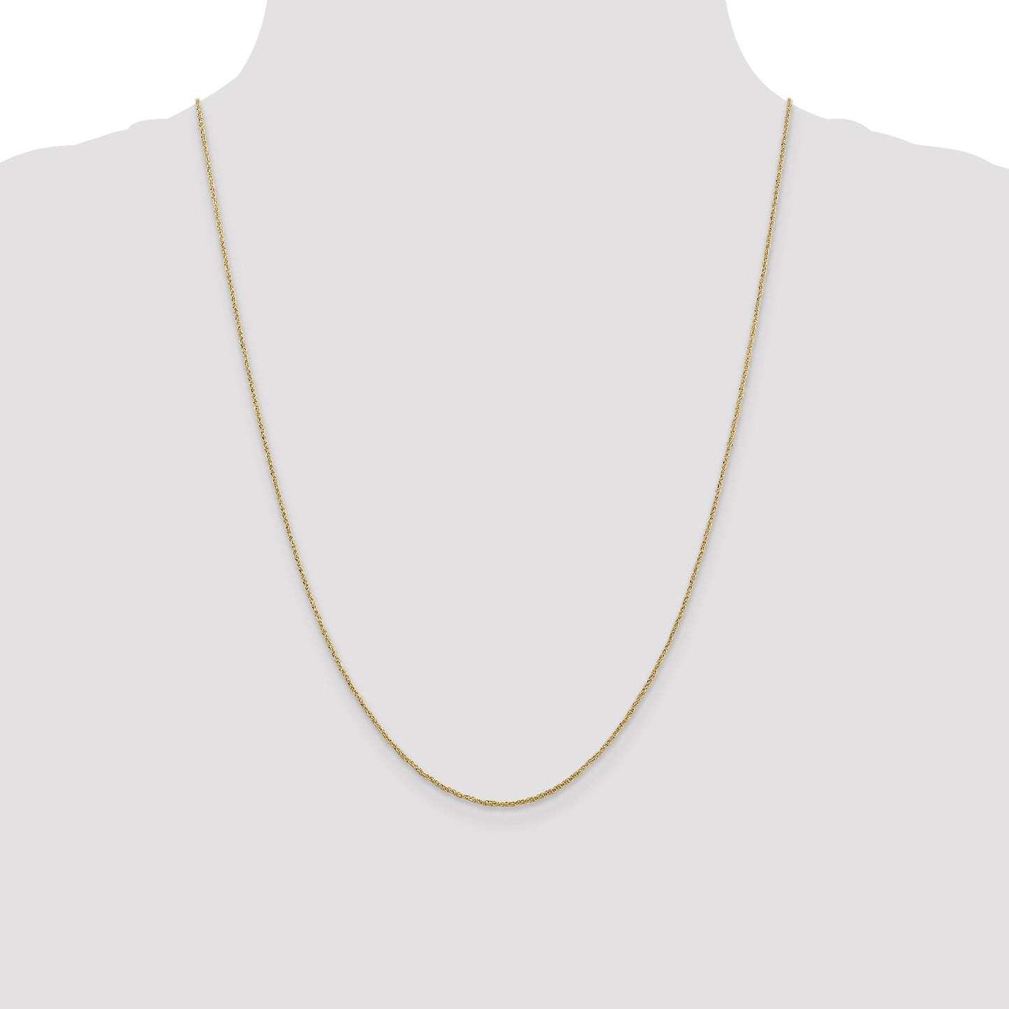 14K 24 inch 1.1mm Ropa with Spring Ring Clasp Chain