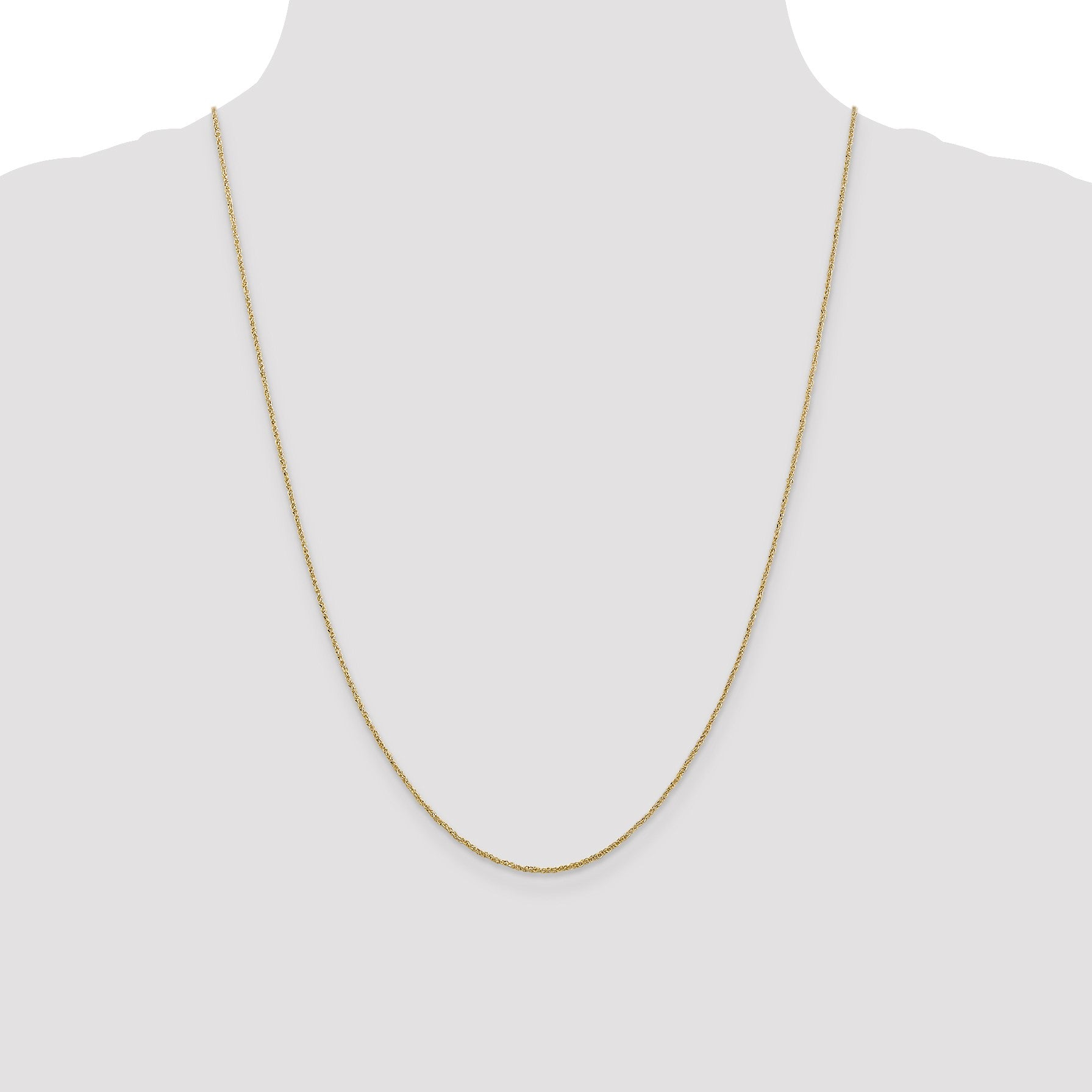 14K 24 inch 1.1mm Ropa with Spring Ring Clasp Chain