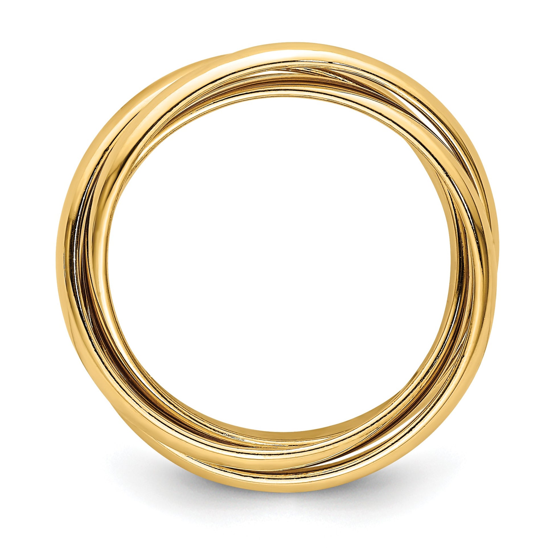14k Polished Rolling Ring Size 8