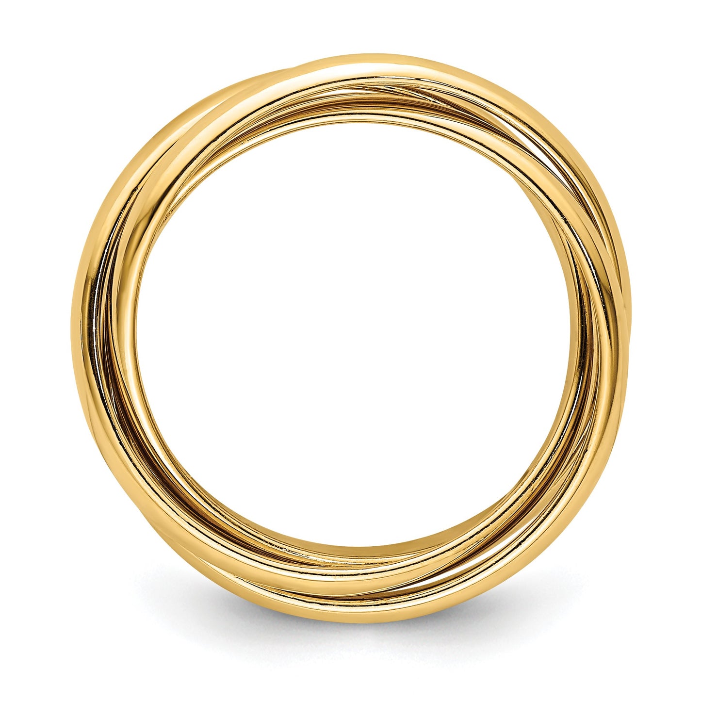 14k Polished Rolling Ring Size 7