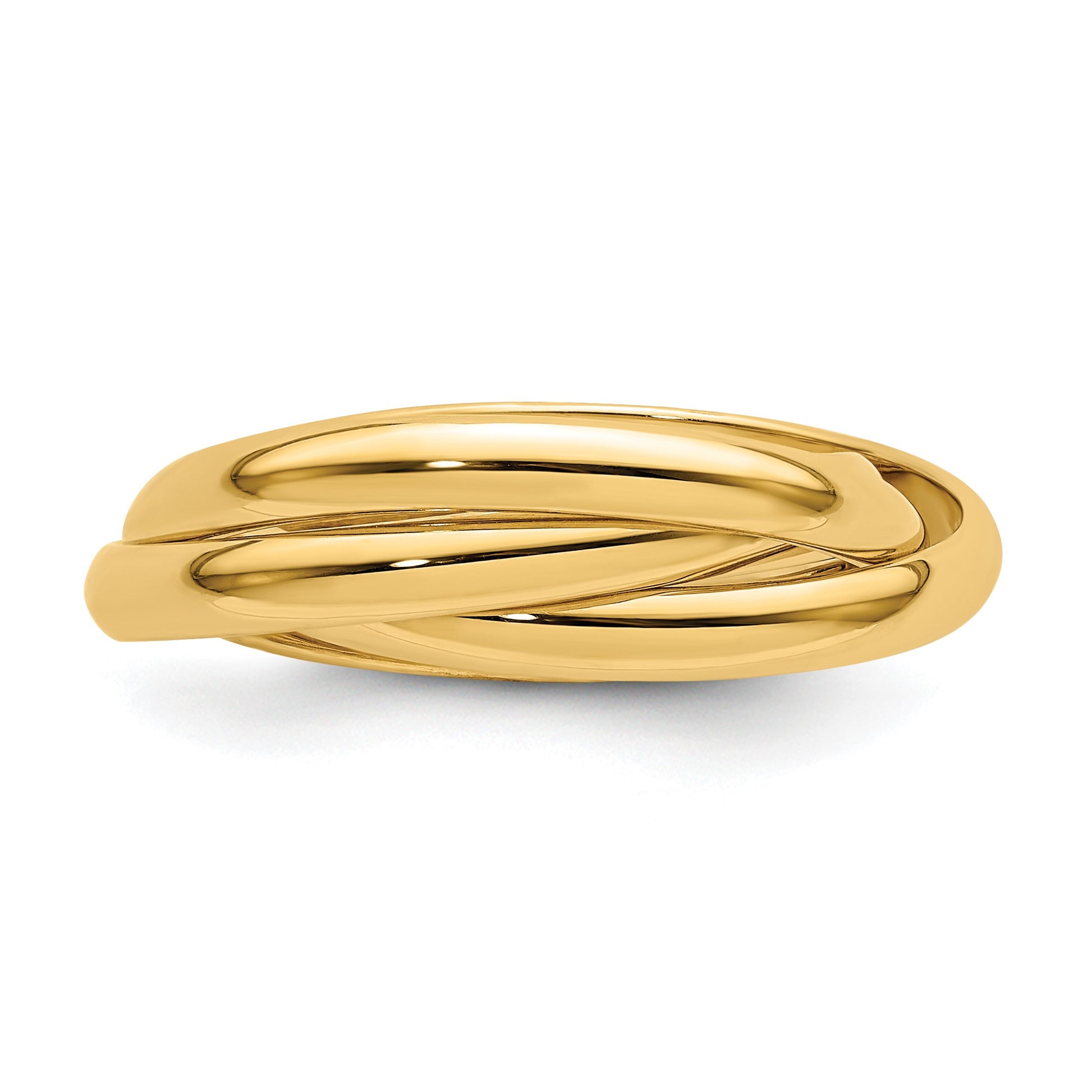 14k Polished Rolling Ring Size 7