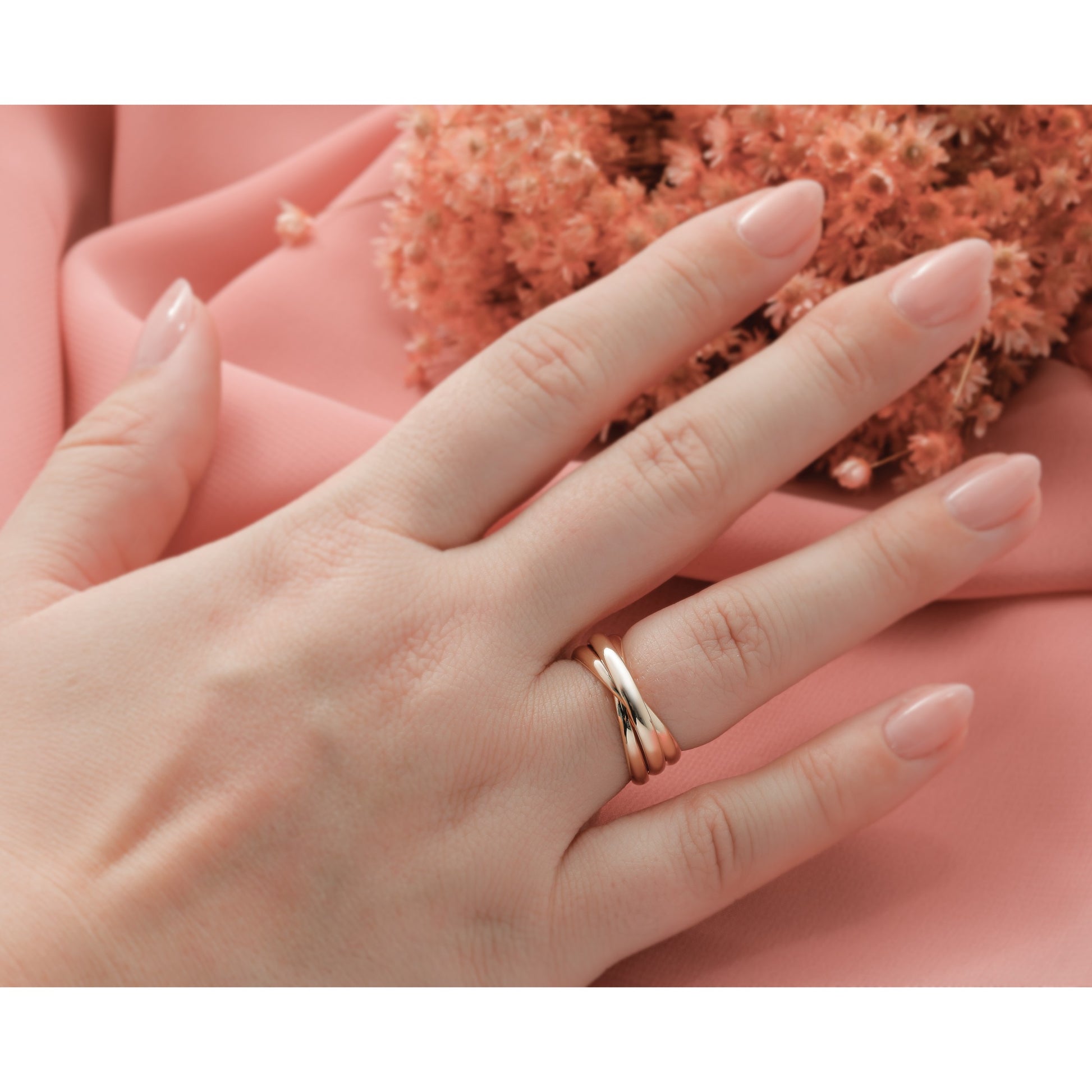 14k Polished Rolling Ring Size 8