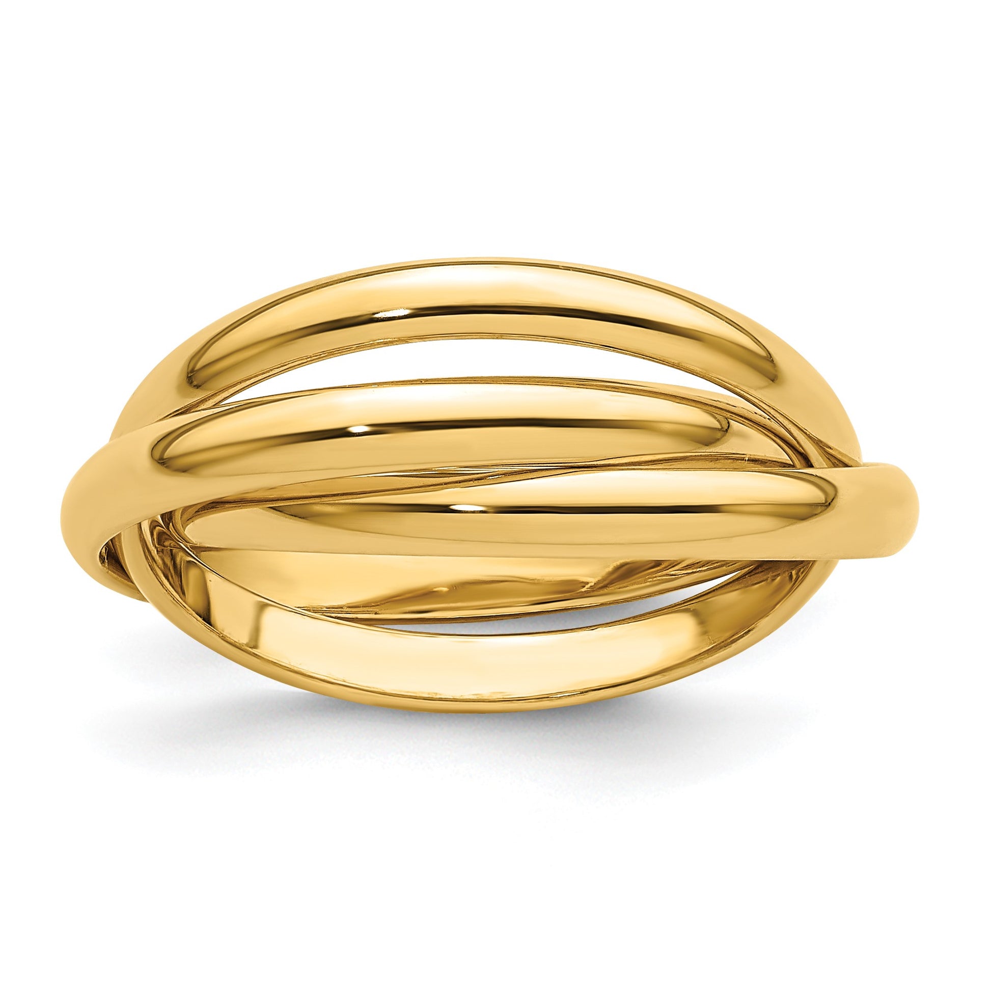 14k Polished Rolling Ring Size 5
