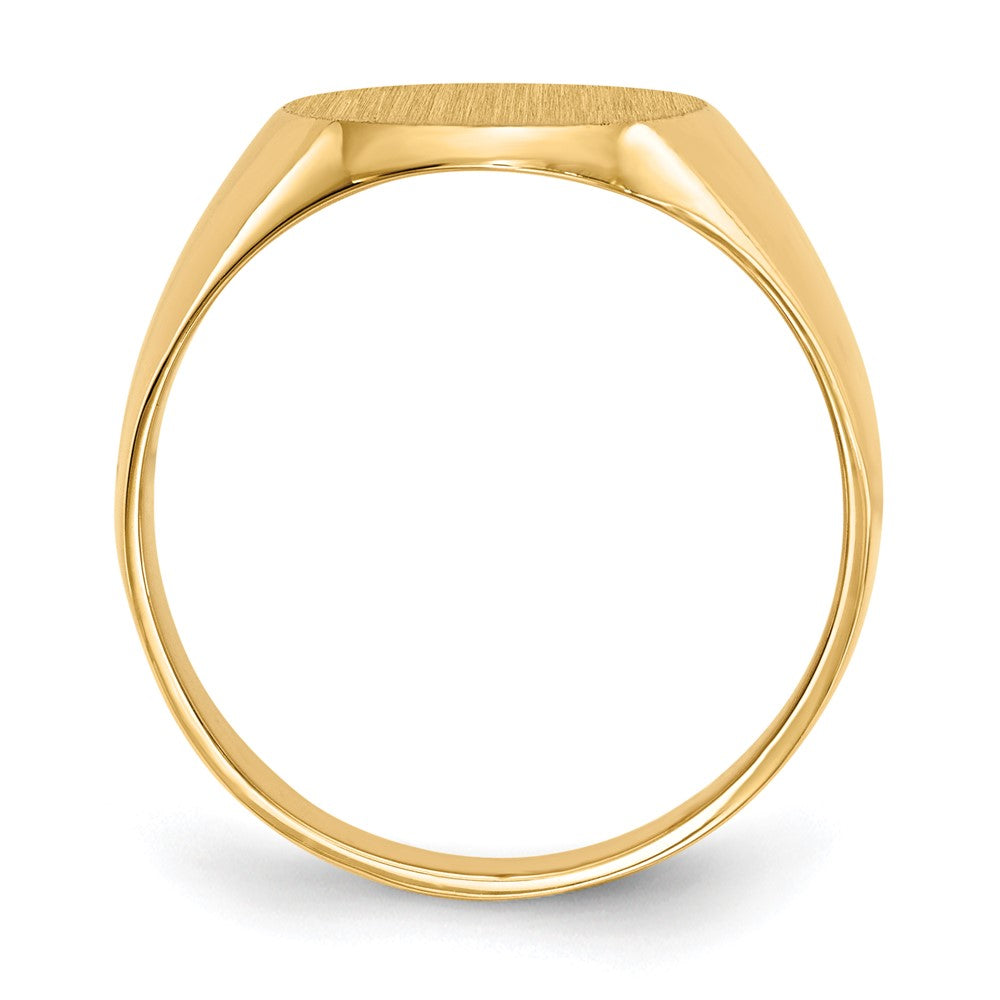 14k 12.5x11.0mm Closed Back Signet Ring