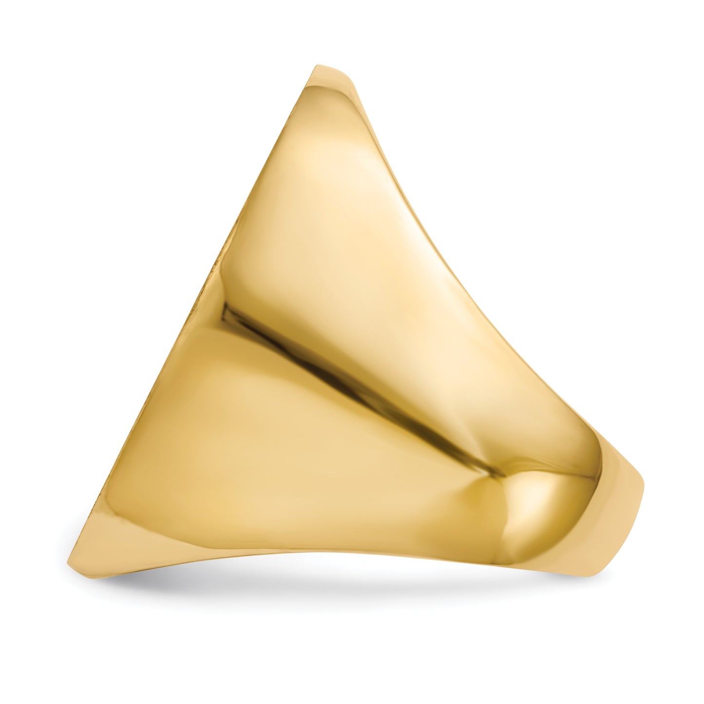 14k 19.0x26.5mm Oval Closed Back Mens Signet Ring