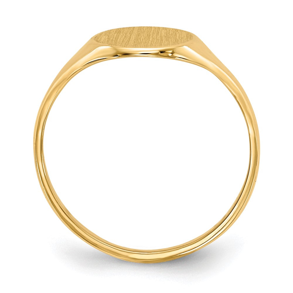 14k 10.0x8.5mm Open Back Signet Ring