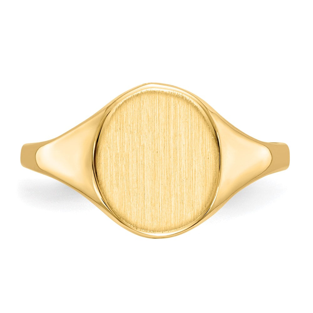 14k 10.0x8.5mm Open Back Signet Ring