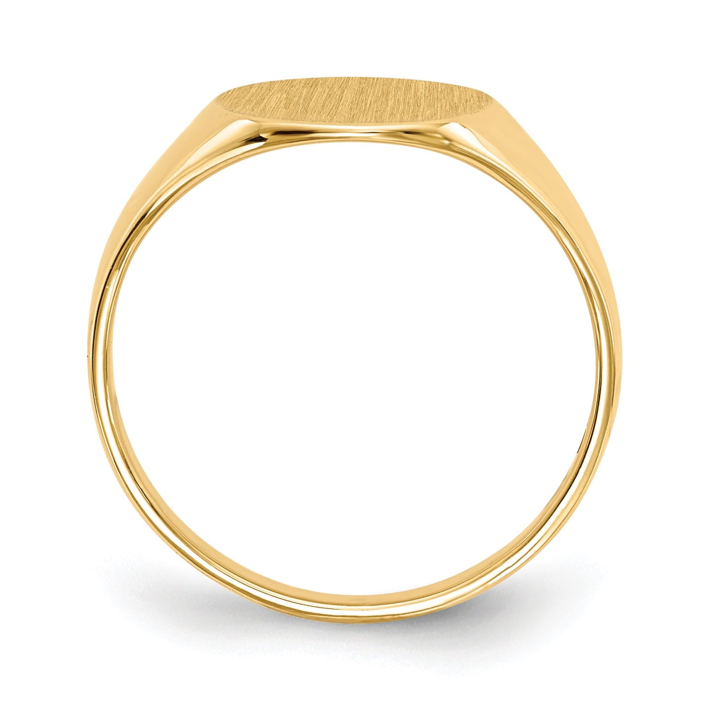 14k 9.5x11.0mm Oval Open Back Signet Ring