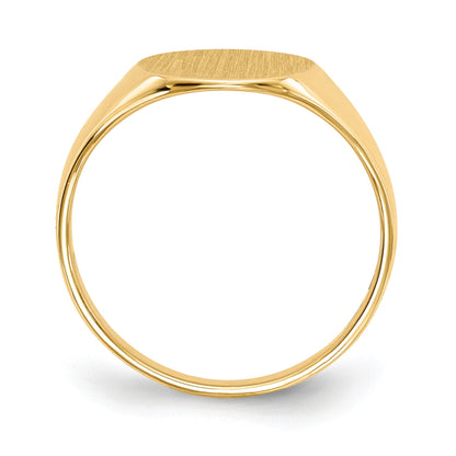 14k 9.5x11.0mm Oval Open Back Signet Ring