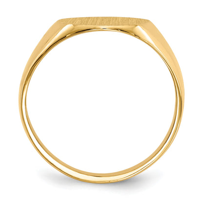 14k 11.5x13.0mm Oval Open Back Mens Signet Ring