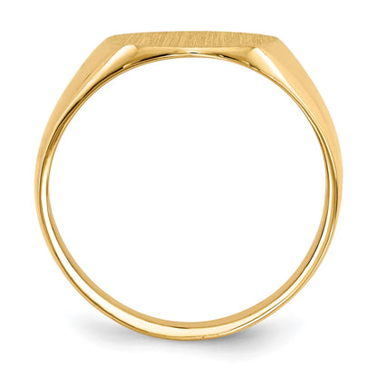 14k 13.0x11.5mm Open Back Mens Signet Ring