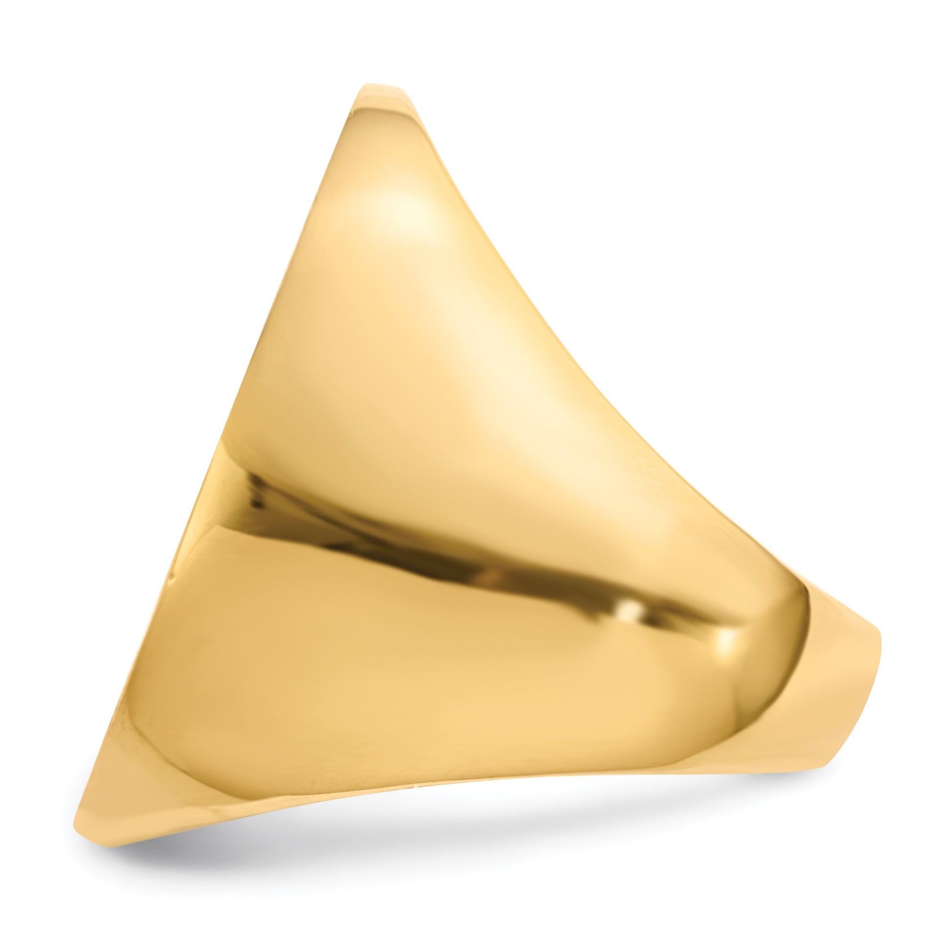 14k 19.0x26.5mm Oval Open Back Mens Signet Ring