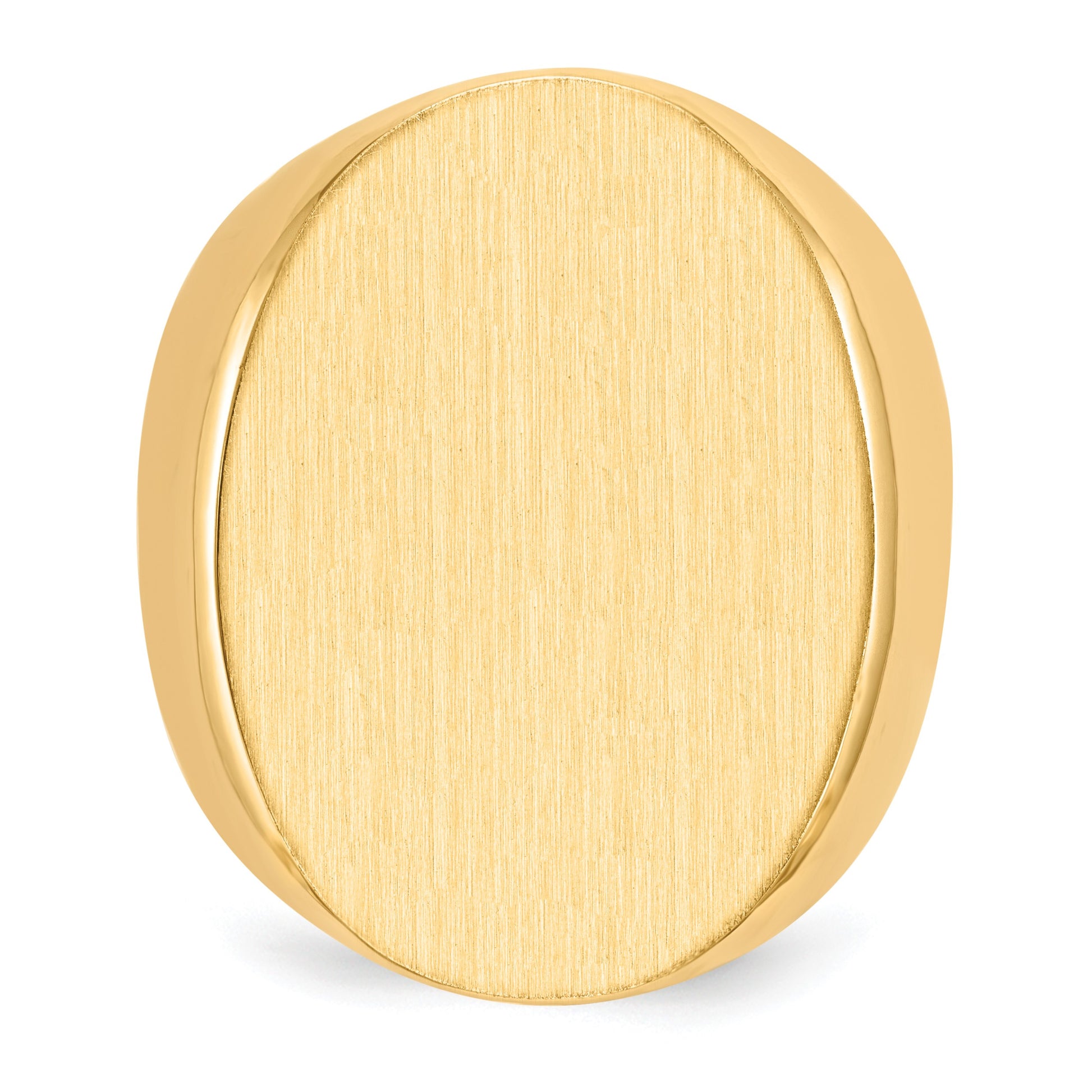 14k 19.0x26.5mm Oval Open Back Mens Signet Ring