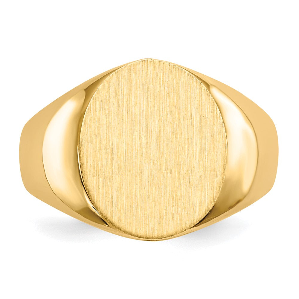 14k 13.5mm x 15.0mm Open Back Men's Signet Ring