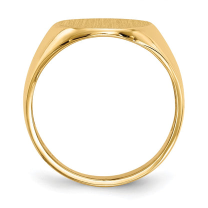 14k 14.0x13.0mm Open Back Mens Signet Ring