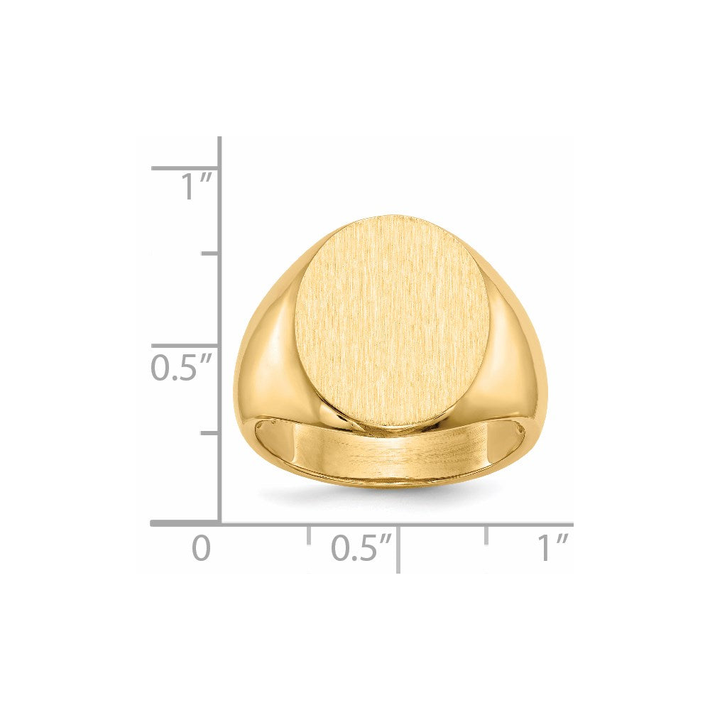 14k 14.0 x18.0mm Open Back Men's Signet Ring