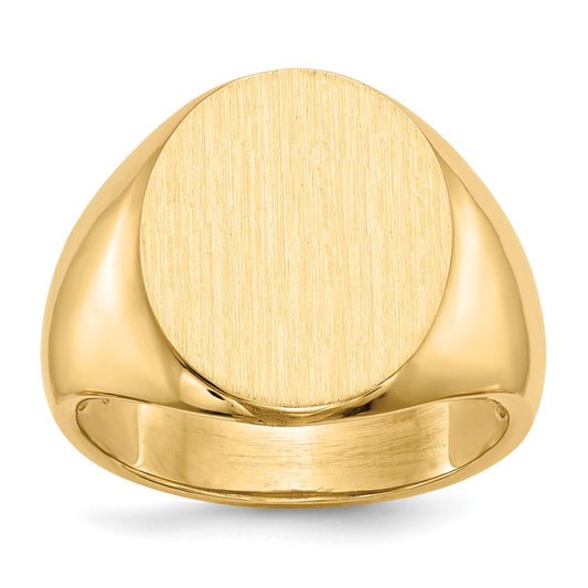 14k 14.0 x18.0mm Open Back Men's Signet Ring