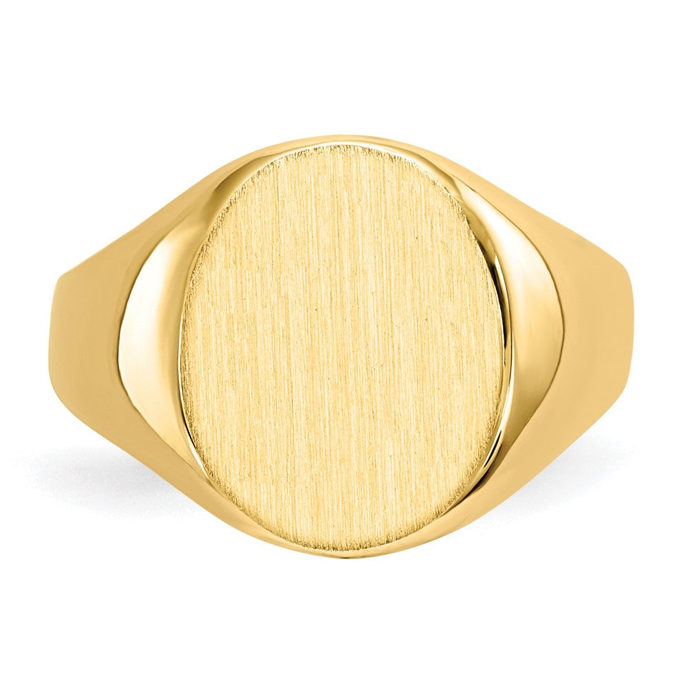 14k 12x10.5mm Closed Back Signet Ring