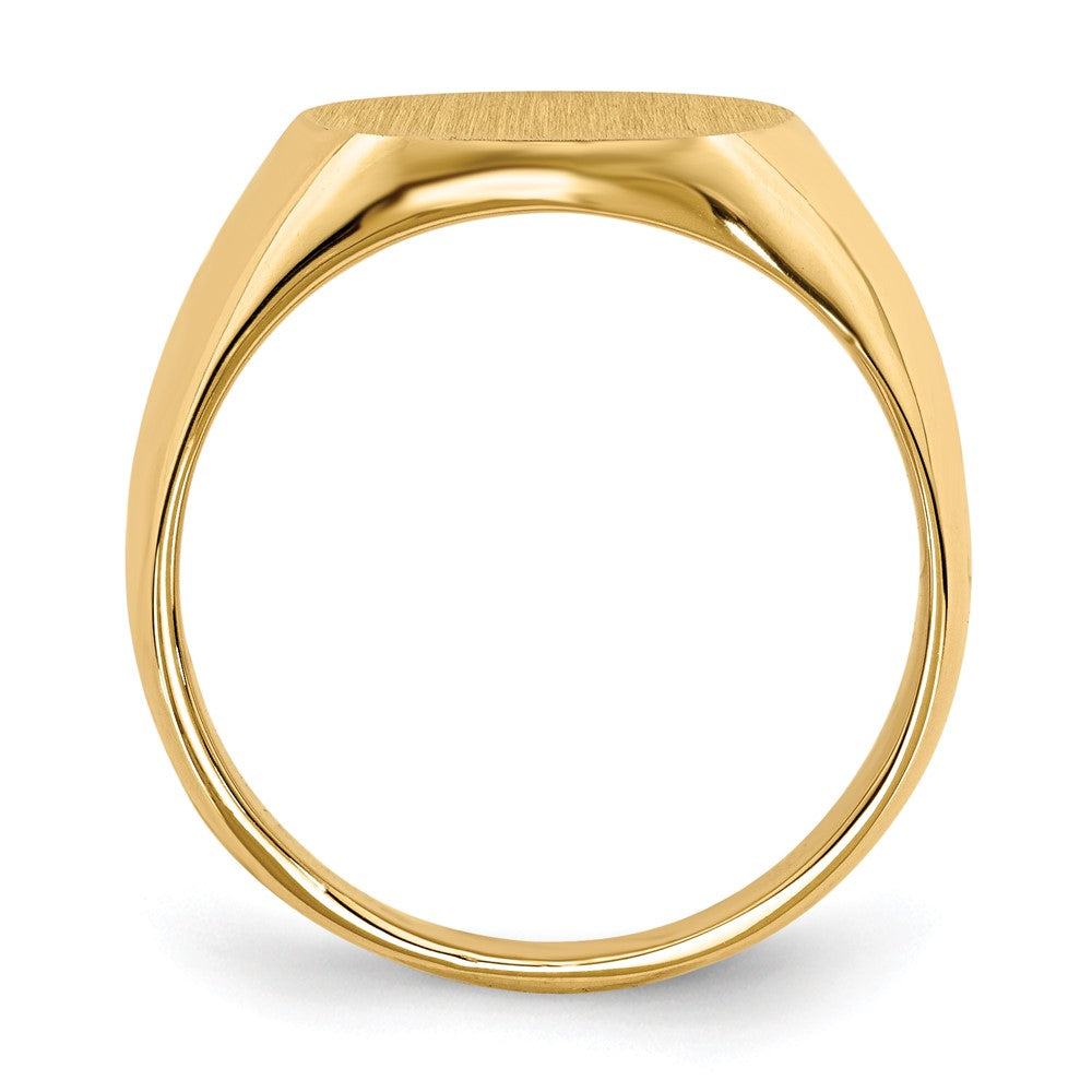 14k 14.0x12.5mm Closed Back Signet Ring