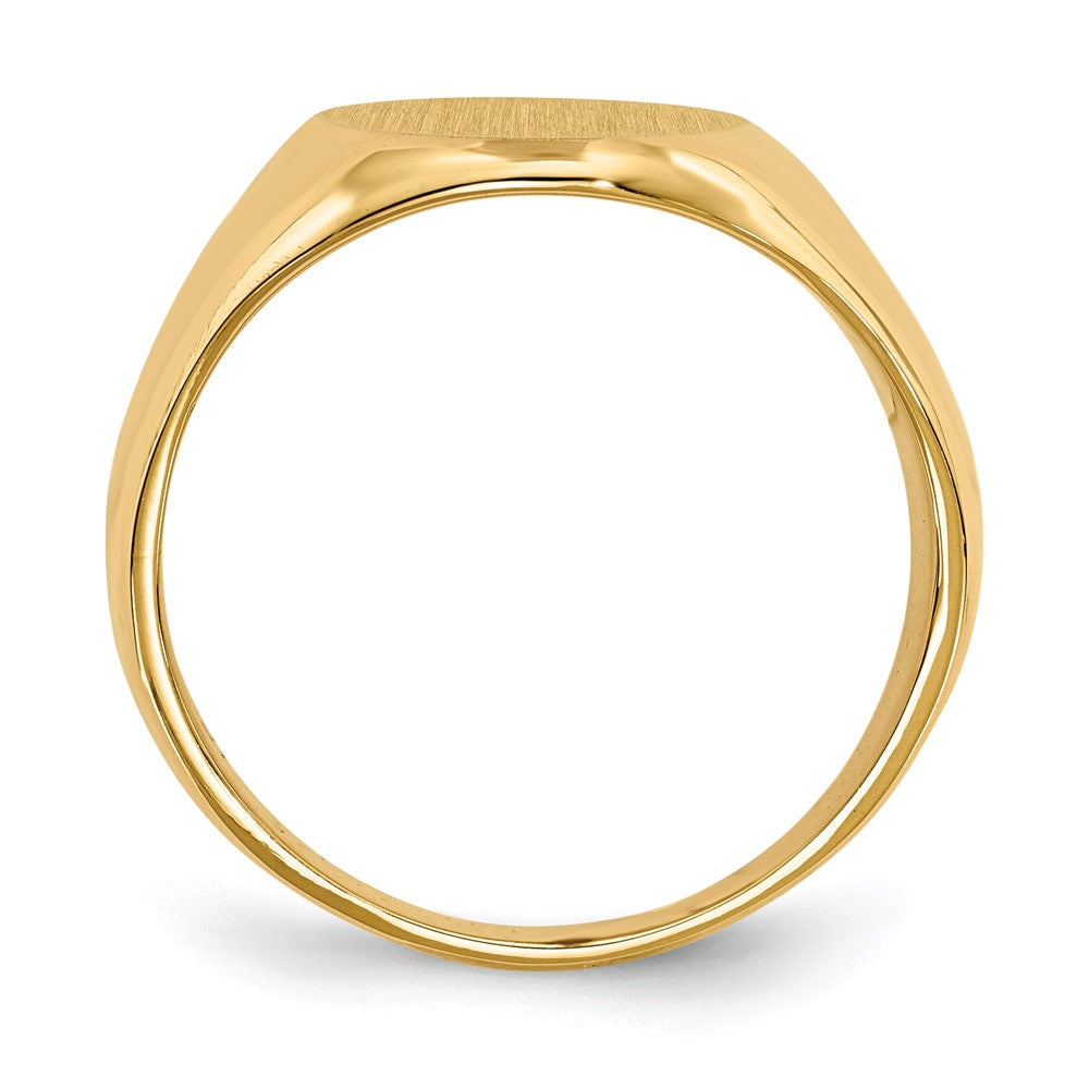 14k 16.0x11.5mm Closed Back Men's Signet Ring