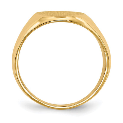 14k 16.0x11.5mm Closed Back Men's Signet Ring