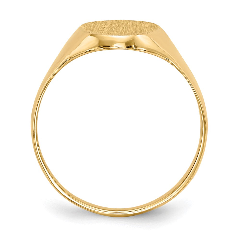 14k 14.0x8.5mm Closed Back Signet Ring