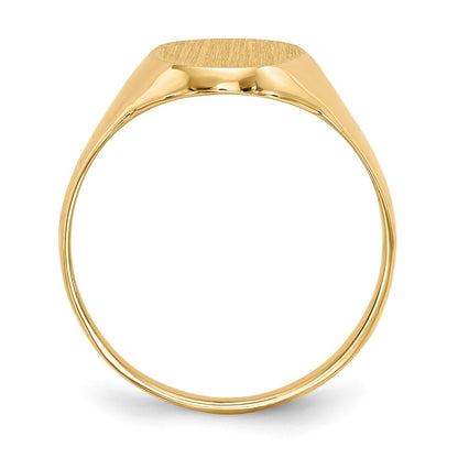 14k 14.0x8.5mm Closed Back Signet Ring