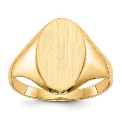 14k 14.0x8.5mm Closed Back Signet Ring