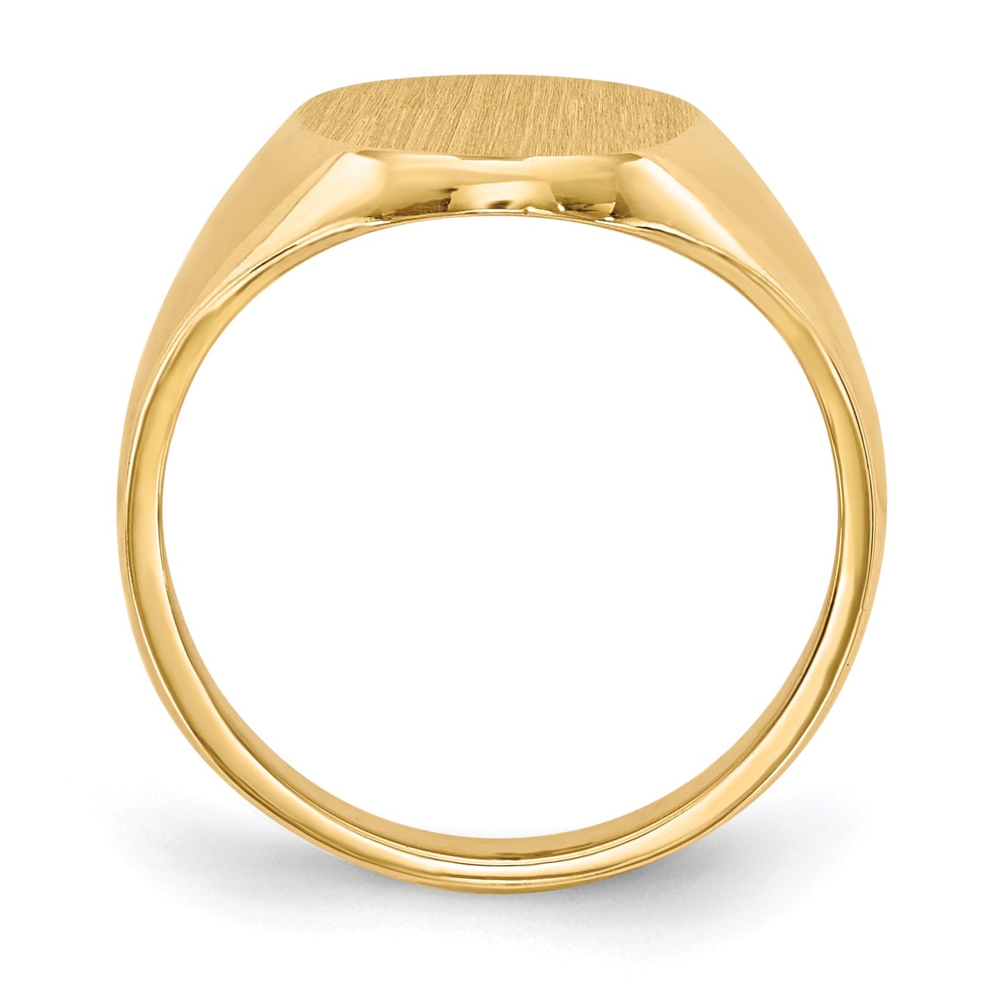 14k 9.5x12.5mm Closed Back Size 4.5 Childs Oval Signet Ring