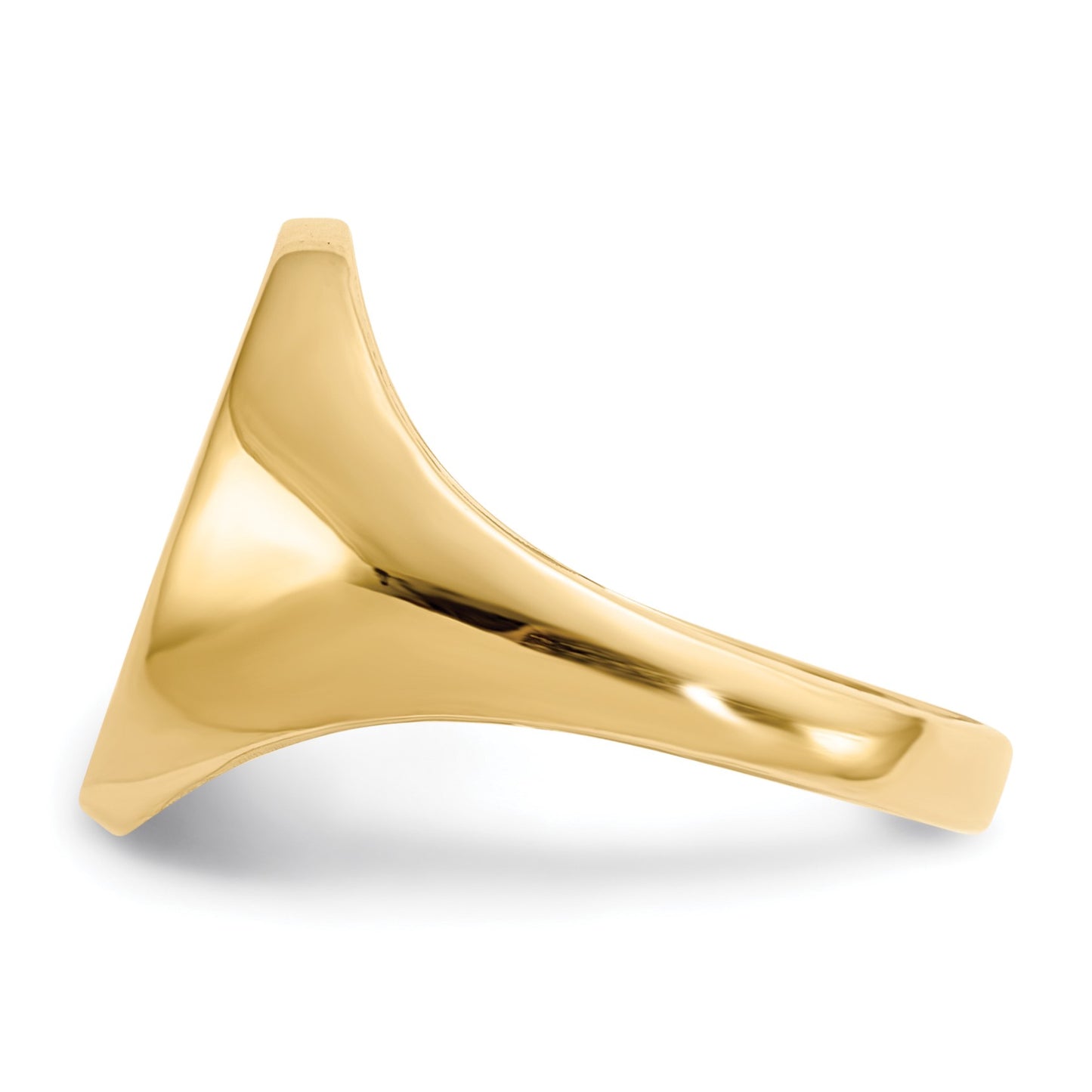 14k 9.5x12.5mm Closed Back Size 4.5 Childs Oval Signet Ring