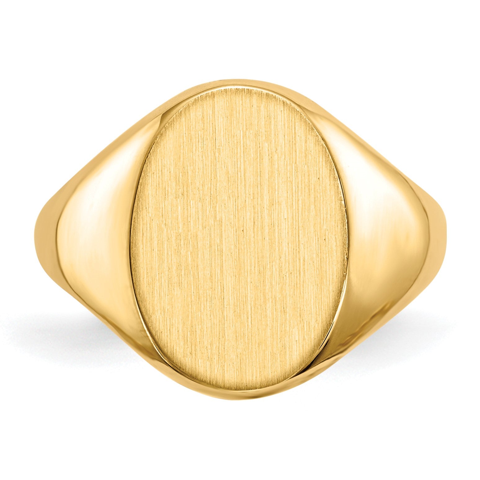14k 9.5x12.5mm Closed Back Size 4.5 Childs Oval Signet Ring