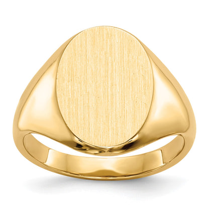 14k 9.5x12.5mm Closed Back Size 4.5 Childs Oval Signet Ring