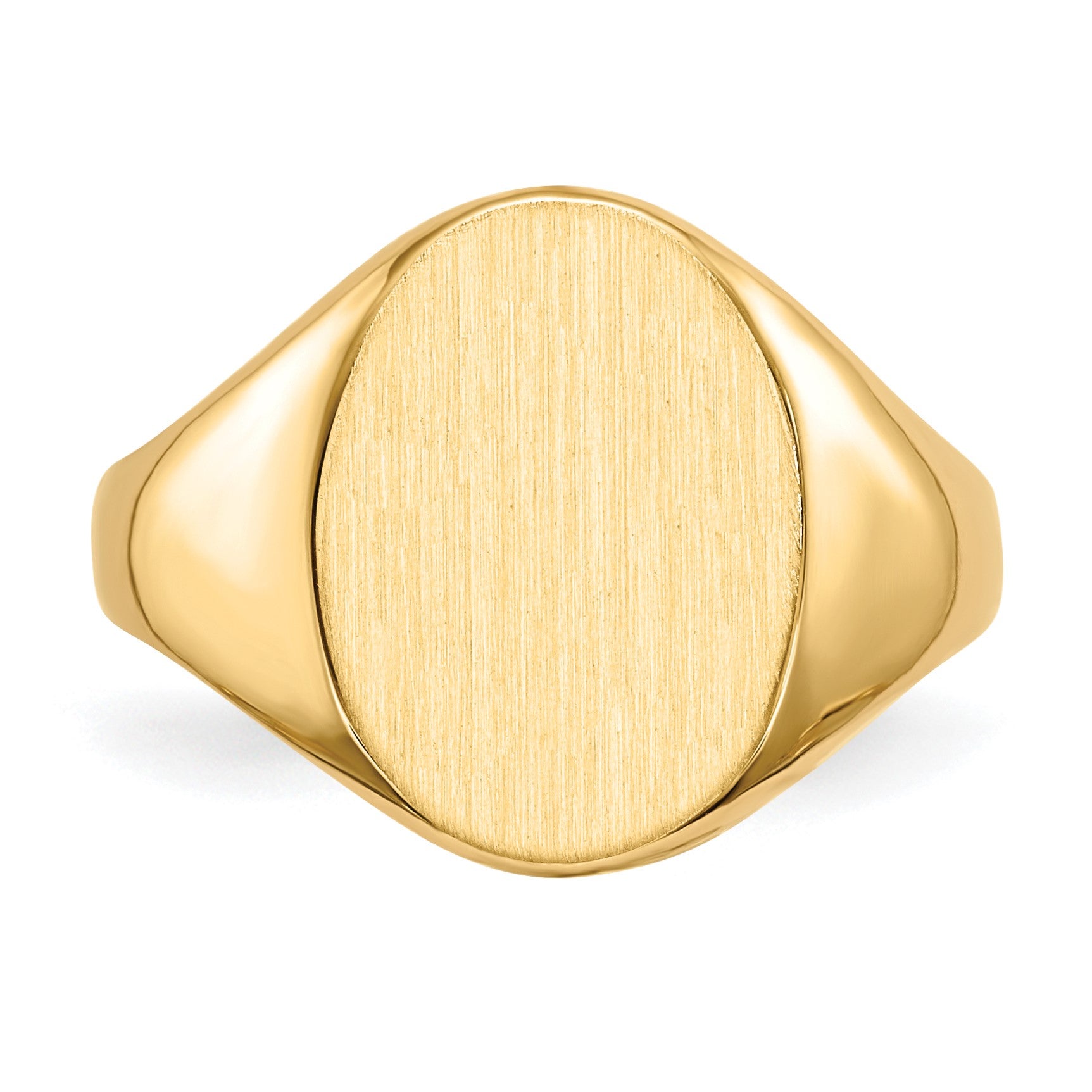 14k 10.0x14.0mm Oval Closed Back Signet Ring