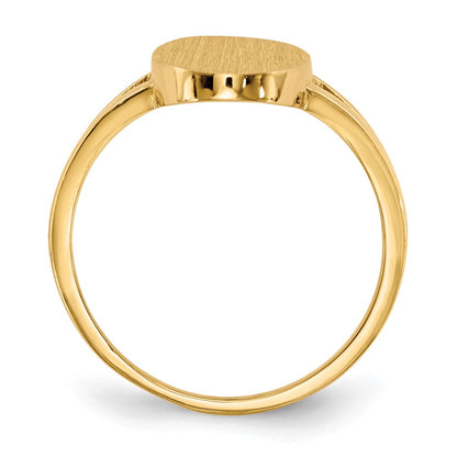 14k 14.5x8.5mm Closed Back Signet Ring