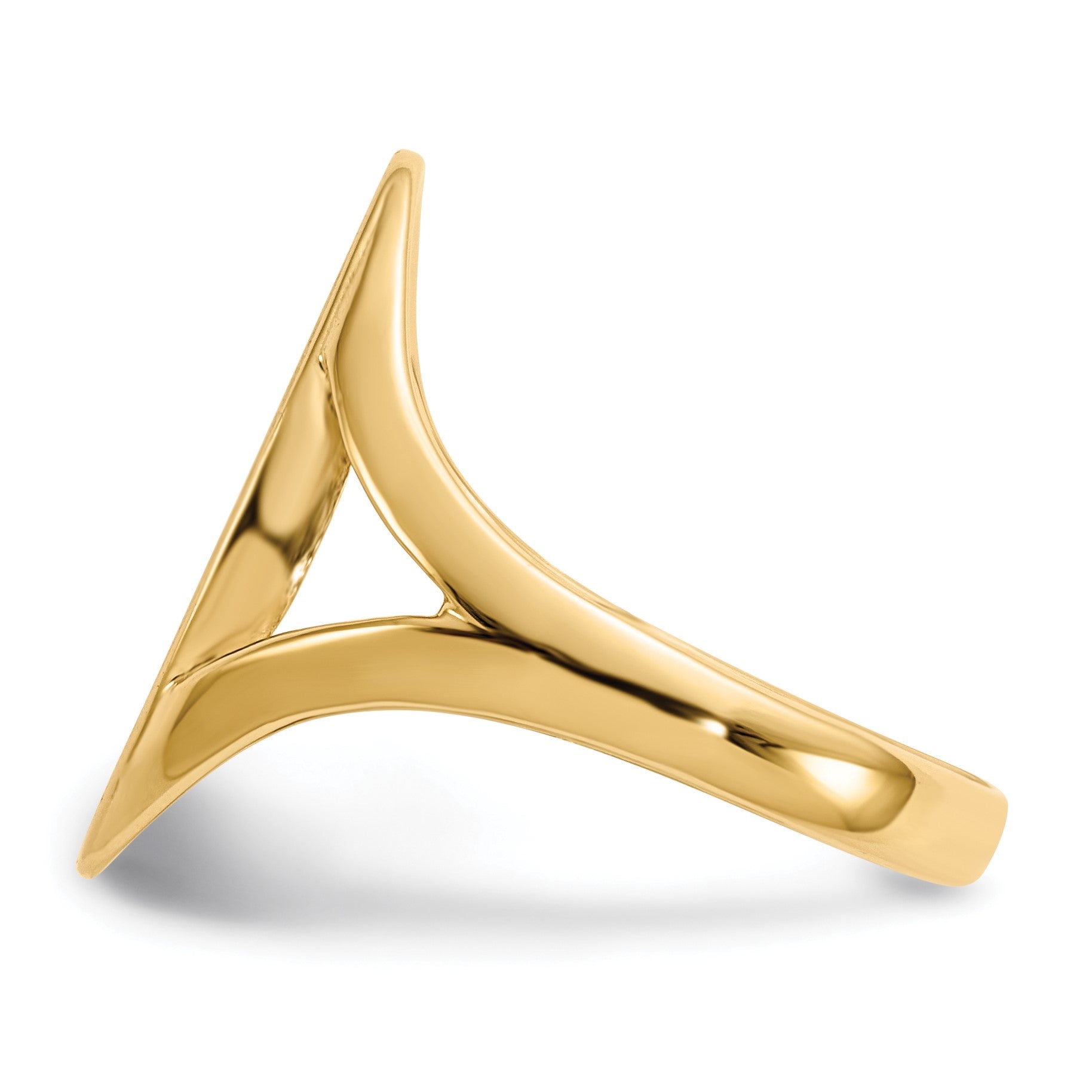 14k 9.0x16.5mm Oval Closed Back Signet Ring