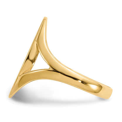 14k 9.0x16.5mm Oval Closed Back Signet Ring