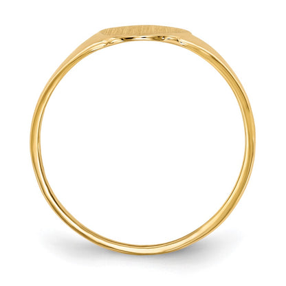 14k 12.0x8.5mm Open Back Signet Ring