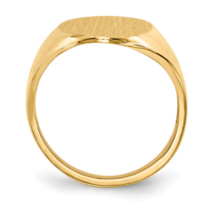 14k 12.0x17.0mm Oval Open Back Signet Ring